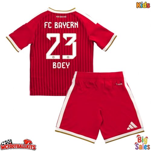 Bayern Munich Sacha Boey #23 Replica Home Stadium Kit for Kids 2026-27 Short Sleeve (+ pants)